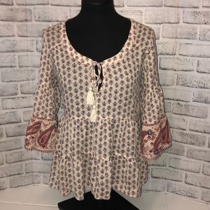 American Eagle tiered bohemian style top